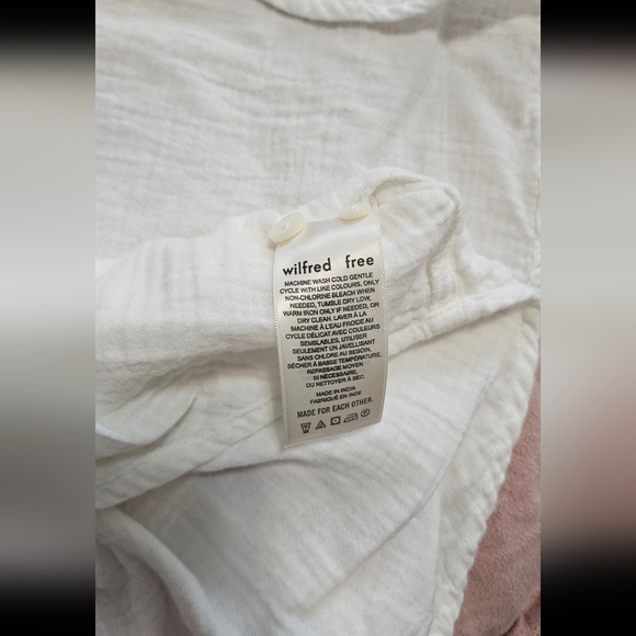 Aritzia Wilfred Free Cotton Shirt White Sz XL - Picture 8 of 8
